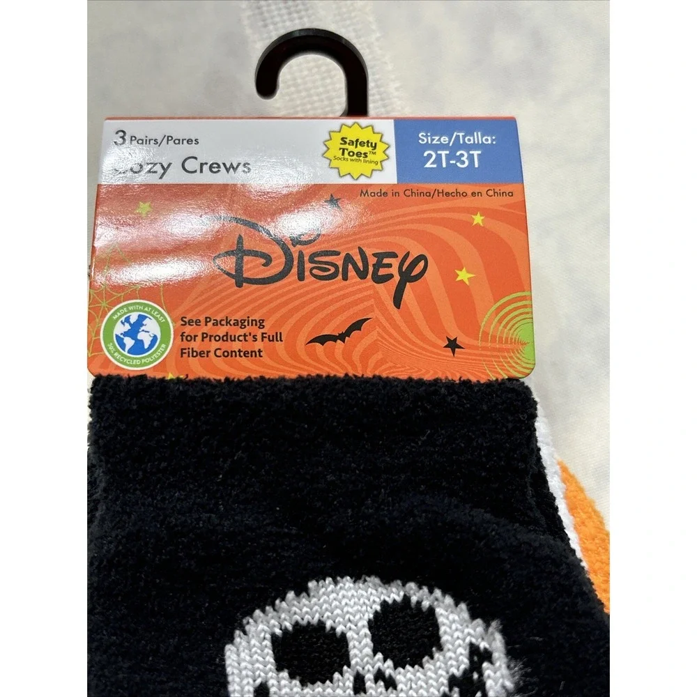 Disney Socks 2T-3T Glow In The Dark Tim Burton The‎ Nightmare Before Christmas
